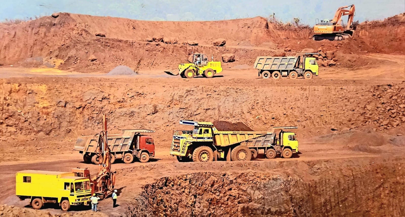 Mining fleet at work in Odisha's mineral belt