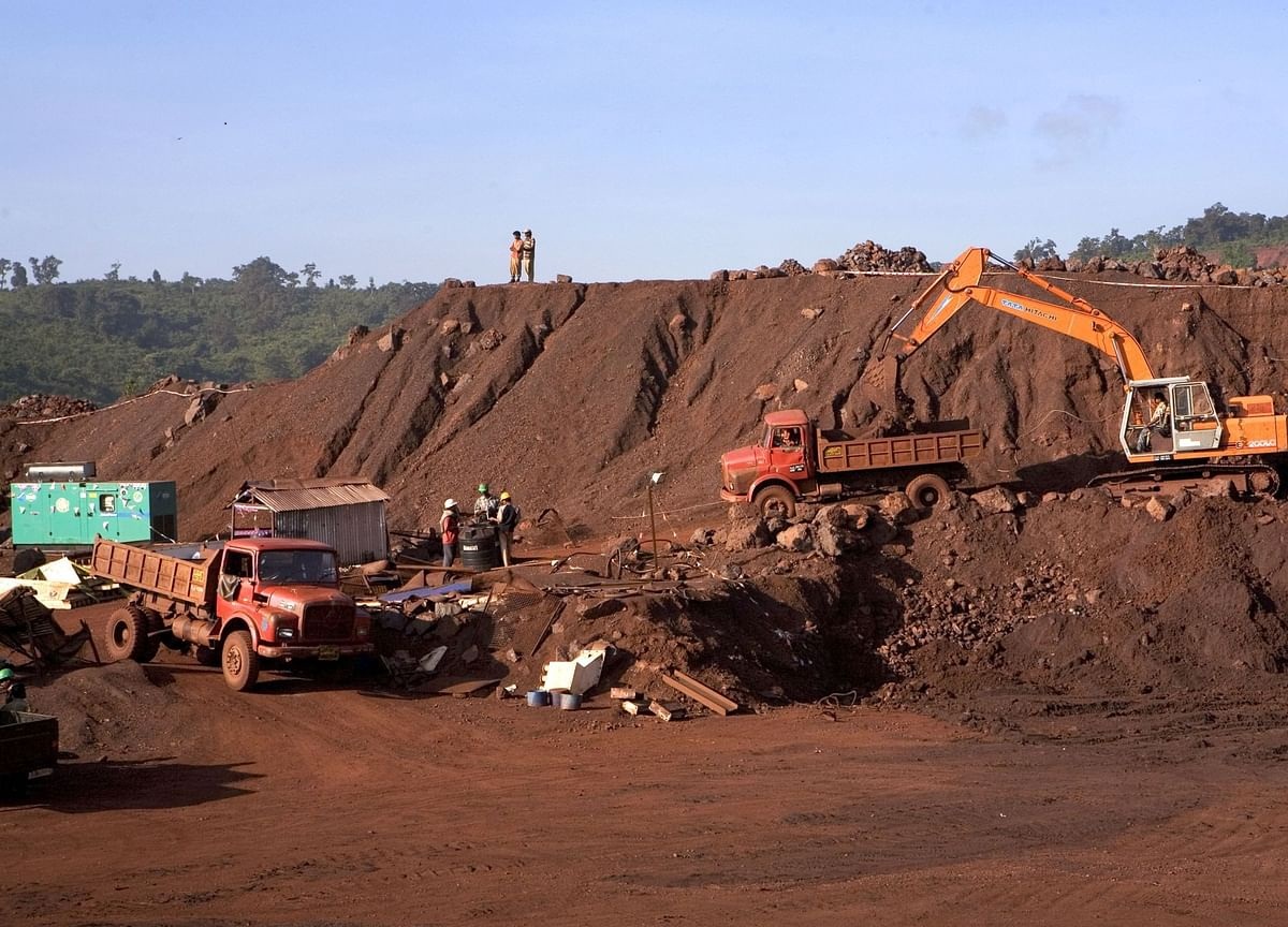 Sri Ram Group leadership at a mining site in Odisha